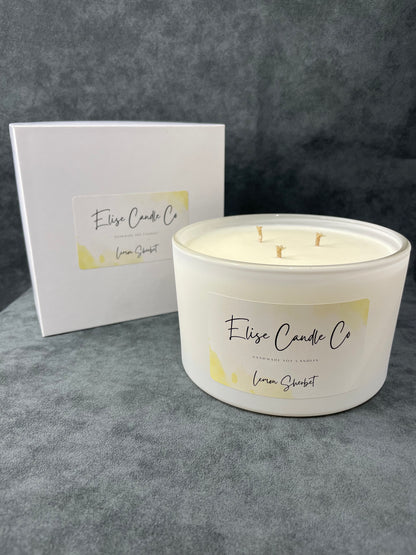 Lemon Sherbet Scented 3 Wick Candle 55cl