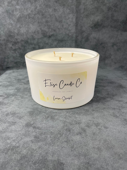 Lemon Sherbet Scented 3 Wick Candle 55cl